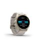 4. Garmin Fenix 8 43mm AMOLED Saphirblau Titan Soft Gold mit limettenfarbenem Lederarmband