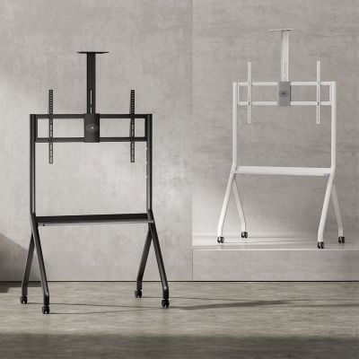 22. MACLEAN TV-STÄNDER / TROLLEY, KAMERAABREGAL, AUF ROLLEN, 55-100", MAX. BELASTUNG 120 KG / 10 KG ABLAGE, MAX. VESA 900X600 MC-114