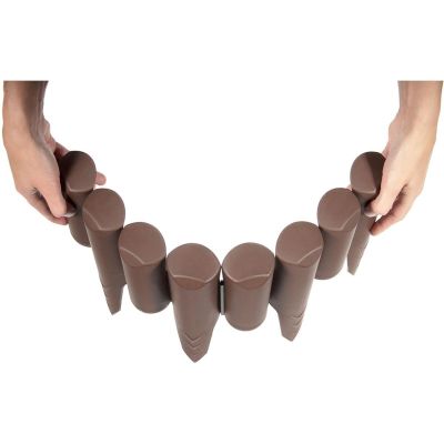 6. Garten-Palisaden-Rasenkanten 250 cm IPBO Braun