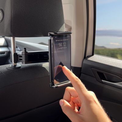 9. Wozinsky Verstellbarer Kopfstützenhalter für Tablet oder Telefon, Schwarz (WTHBK3)