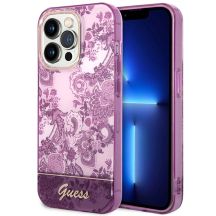 Guess Porcelain Collection Hülle für iPhone 14 Pro Max – Fuchsia
