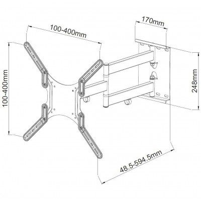 17. TECHLY TV-Wandhalterung LED/LCD 23-55 Zoll 45 kg