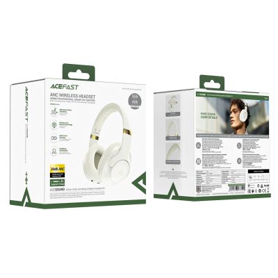 4. Acefast H4 ANC Kabellose Bluetooth 5.3 IPX4 Over-Ear-Kopfhörer - Beige