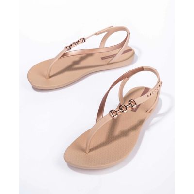 4. Ipanema Sandal Rio Damen Flip-Flop Sandalen, modisch und bequem, Beige
