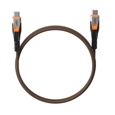 10. UAG SRGE - USB-C - USB-C-Kabel, USB 3.2 Gen2 240W/20Gbps, 75 cm (schwarz/orange)