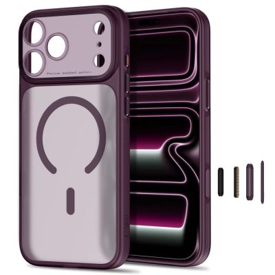 2. Tech-Protect MagPrime MagSafe CC Hülle für iPhone 18 Pro Max / 17 Pro Max – Burgunderrot