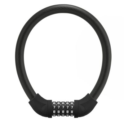 Rockbros RKS870-BK Fahrradschloss mit Zahlenschloss, Stahlkabel, 85 cm - schwarz