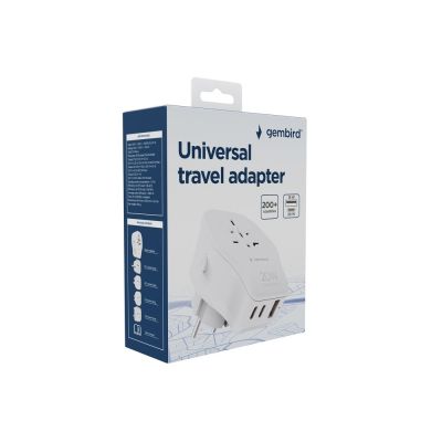 8. GEMBIRD Universal-Reiseadapter 20W, Weiß
