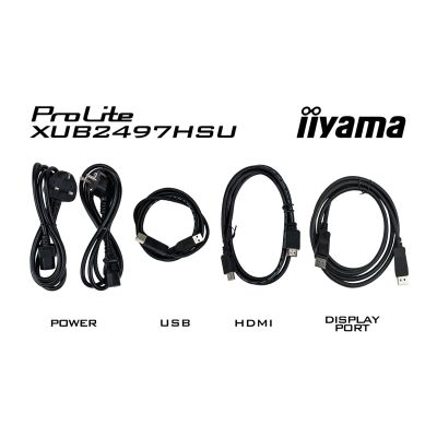 10. Iiyama TFT XUB2497HSU IPS 24'' HDMI/DP/2xUSB/hoev/weiß - Flachbildschirm - 60,5 cm
