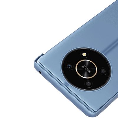 8. Clear View Case Hülle für Honor X9 / X9 5G / X30 / Magic4 Lite Flipcover schwarz