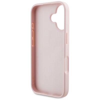7. Guess Grained Roses Big 4G Logo iPhone 16 Hülle - Rosa