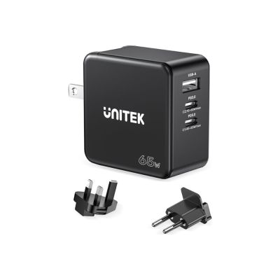 7. UNITEK GAN Ladegerät, PD 65W 2x USB-C, USB-A