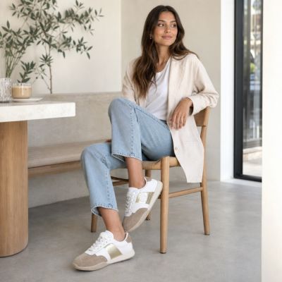 5. Damenlederschuhe in Weiß und Beige Artiker 58C1113