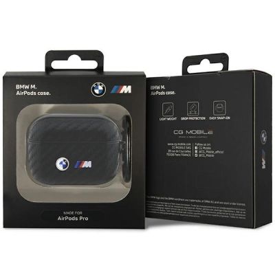 3. BMW BMAPWMPUCA2 AirPods Pro Cover schwarz/schwarz Carbon Double Metal Logo