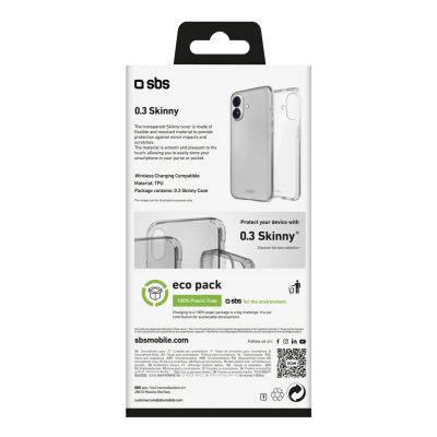 3. SBS Skinny Cover für iPhone 16 Plus – Transparent