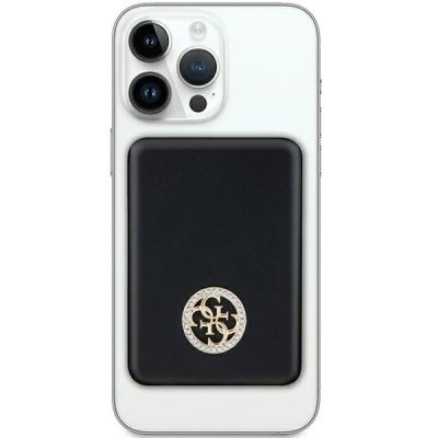 2. Guess MagSafe 4G Strassed Metal Logo Induktions-Powerbank 5 W 3000 mAh – Schwarz