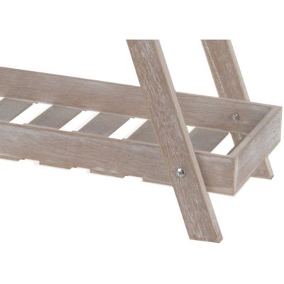 34. Zusammenklappbarer Blumenständer aus Holz mit 3 Ablagen