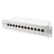 2. Digitus Patchpanel 10'' 12x RJ45, LSA-Level, Cat.6A, geschirmt, 1 HE, grau, Kabelführung