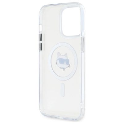 7. Karl Lagerfeld IML Metal Choupette Head MagSafe iPhone 13 Pro Hülle - Weiß