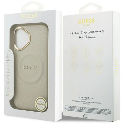 8. Guess Peony Hot Stamp MagSafe iPhone 17 Hülle - Beige