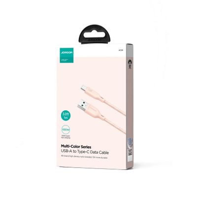 2. Joyroom Multi-Color Series S-A34 USB-A/USB-C-Kabel 100 W 1 m – Rosa