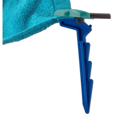 5. Wäscheklammern, Clips, Strandtuchhalter, Deckenhalter, 4 Stück, blaue Palmen