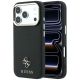 Guess Saffiano Small 4G & Classic Logo MagSafe Hülle für iPhone 17 Pro Max / 18 Pro Max - Schwarz