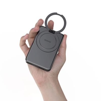 5. Dudao K28S 20W PD 5000mAh Powerbank mit MagSafe und Ständer - Grau