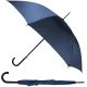 Langer halbautomatischer Regenschirm mit gebogenem Griff, marineblau, SEMI LINE