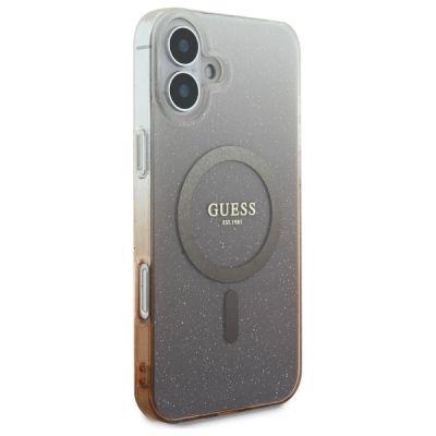 4. Guess IML Glitter Gradient MagSafe-Hülle für iPhone 16 Plus – braun
