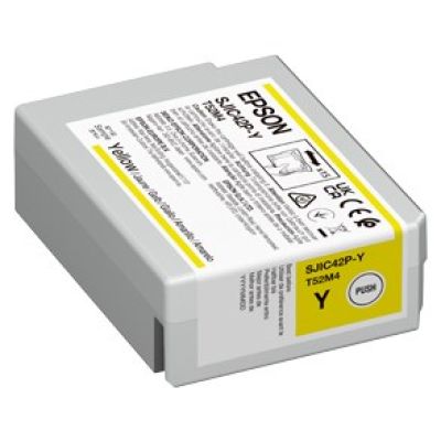 4. Epson SJIC42P-Y Tintenpatrone, 1 Stück, Original Gelb