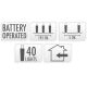 3. Batteriebetriebene Lichterkette mit 40 LEDs, superwarmweiß