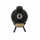 4. Kamado Bono Picnic Keramikgrill, 13 Zoll, Kamado-Grillwagen, Holzkohle (Brennstoff), Schwarz