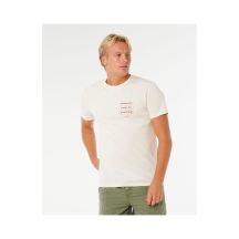 Herren RIP CURL Vaporcool Search 3 Stacks T-Shirt Weiß