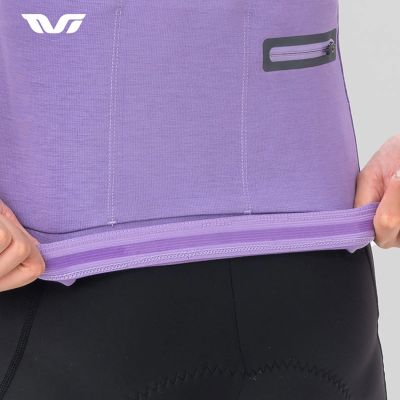 3. Rockbros YPW065 TVI Damen-Radtrikot mit langen Ärmeln, Herbst/Winter, Größe S – Lila