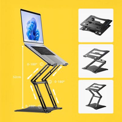 10. Wozinsky WRS-CPY75DSB Laptop- und Tablet-Ständer aus Aluminium + gratis Smartphone-Ständer – Schwarz