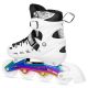 4. NH10905 4in1 LED-Rollschuhe, weiß, mit Regenbogen-Eishockeykufe, Größe M (35-38), Nils Extreme