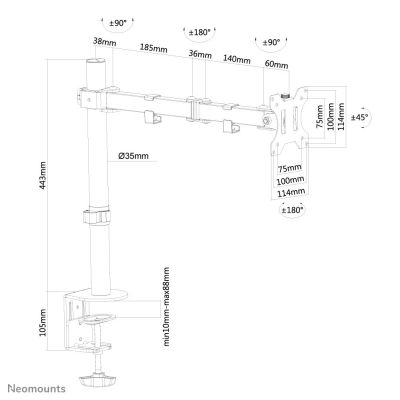 14. Neomounts FPMA-D550BLACK Monitorhalterung