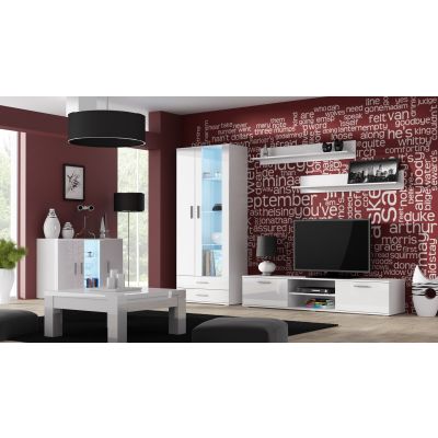 3. Kommode 120 cm SOHO S7 weiß/weiß glänzend