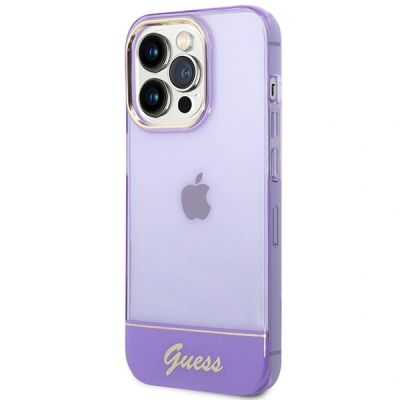 2. Guess Transparente Hülle für iPhone 14 Pro Max – Lila