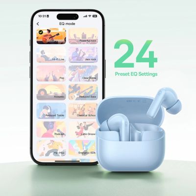 15. Baseus Bass EP10 TWS Kabellose In-Ear-Kopfhörer mit ANC – Blau