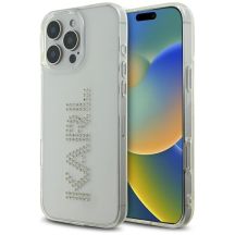 Karl Lagerfeld IML Strass Logo iPhone 16 Pro Hülle - Transparent
