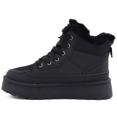 7. Schwarze Big Star Plateau-Schneestiefel für Damen UU274167