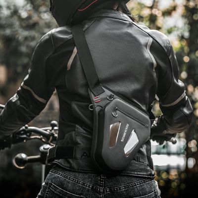 4. Rockbros Motorradtasche für Beine, Oberschenkel, Taille, Schulter, Schwarz