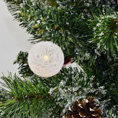 4. Dekorativer Weihnachtsbaum Kaprun im 20-LED-Topf mit Kugeln, Höhe: 90 cm