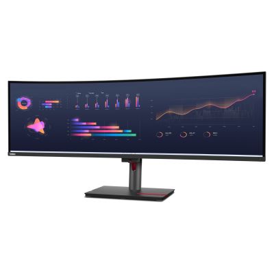 4. Lenovo ThinkVision P49w-30 Computermonitor, 124,5 cm (49 Zoll), 5120 x 1440 Pixel, Dual-WQHD-LED, Schwarz