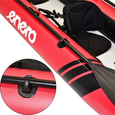 62. 2-Personen-Kajak-Set 385x96x42cm Laminiertes PVC 200kg ENERO