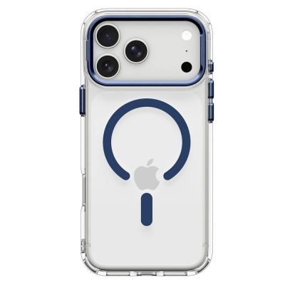 3. Spigen Ultra Hybrid Optik S MagSafe Hülle für iPhone 18 Pro Max / 17 Pro Max – Transparentes Marineblau