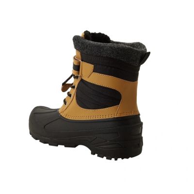 4. Lee Cooper Kinderwinterstiefel, braune, gefütterte Schneestiefel mit Klettverschluss