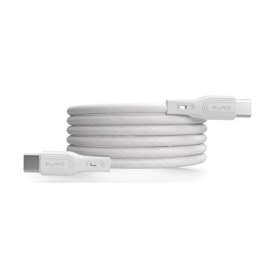 4. Puro Magnetic USB-C – USB-C-Kabel 60 W USB 3.2 (20 Gbit/s) 1 m magnetisch – Weiß